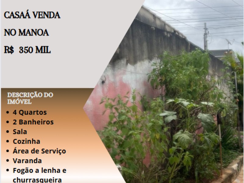 Ótima casa á venda no Manoa!