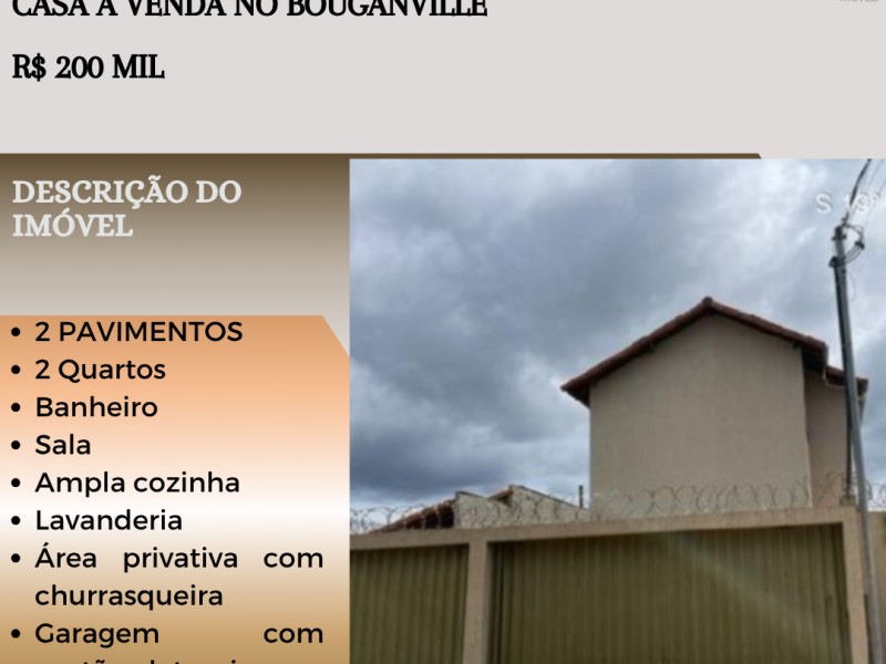 ÓTIMA CASA Á VENDA NO BOUGANVILLE